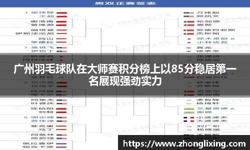 广州羽毛球队在大师赛积分榜上以85分稳居第一名展现强劲实力